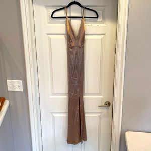 Windsor gold prom dress